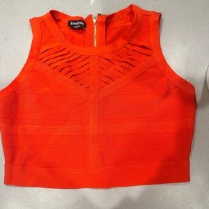 Beautiful Bebe red two piece dress, only wear once! Size M very curvy very sexy